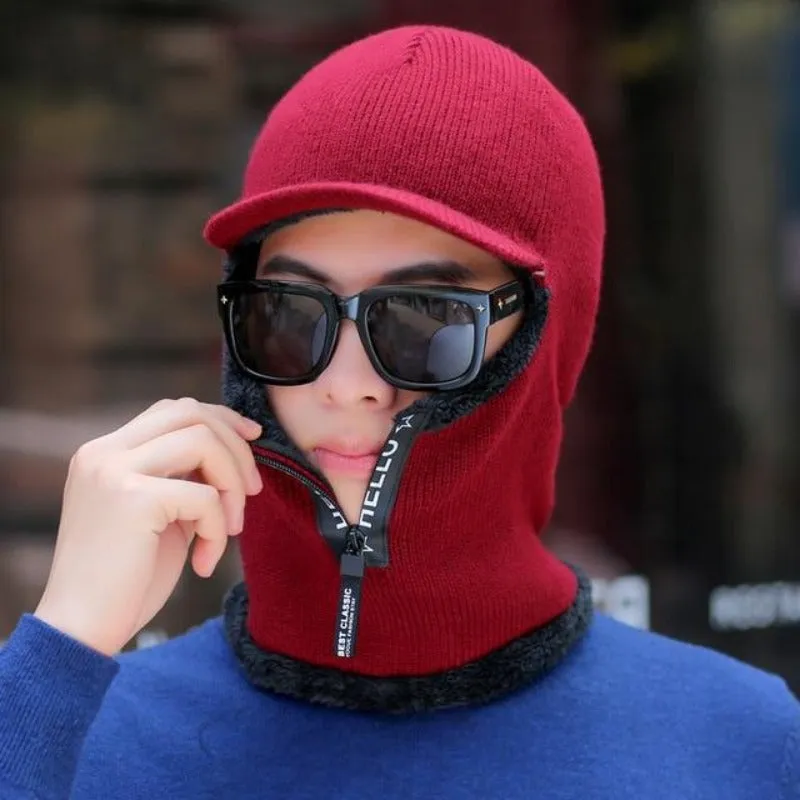 Men's Winter Knitted Balaclava Cap Ninja Mask Hat