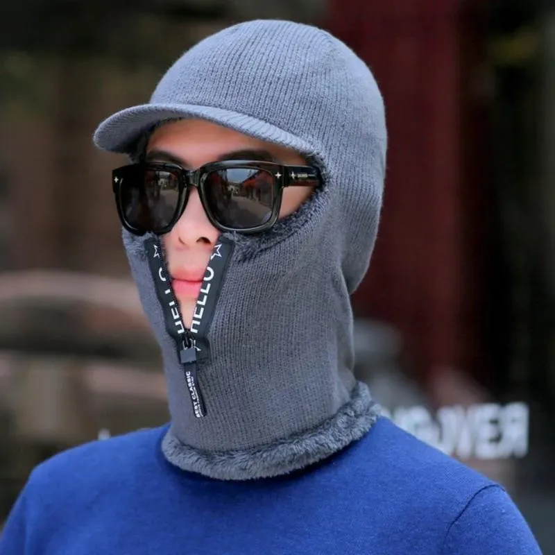 Men's Winter Knitted Balaclava Cap Ninja Mask Hat