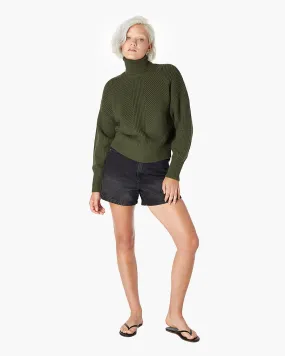 Merino Knit Turtleneck - Moss