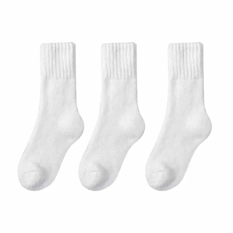 Merino Wool Socks for Women - Luxury Winter Thick Cashmere Blend - 25cm Length - 3pcs Pack