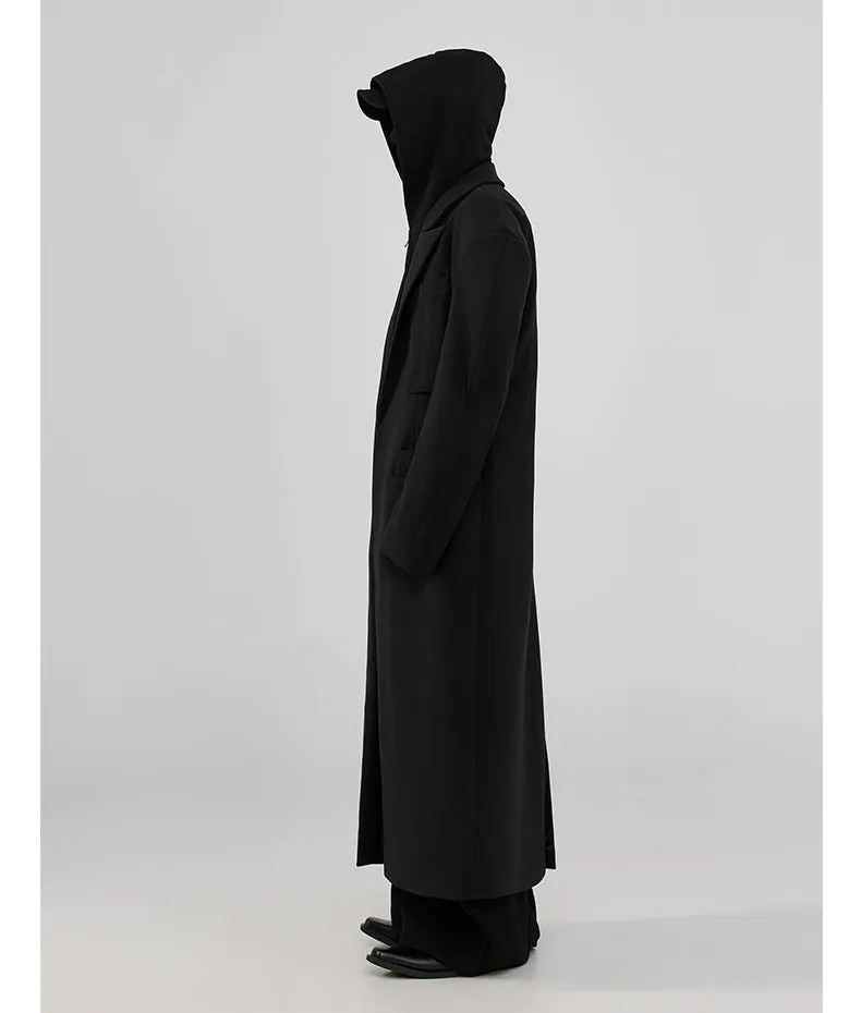 Minimalist Silhouette Long Wool Coat