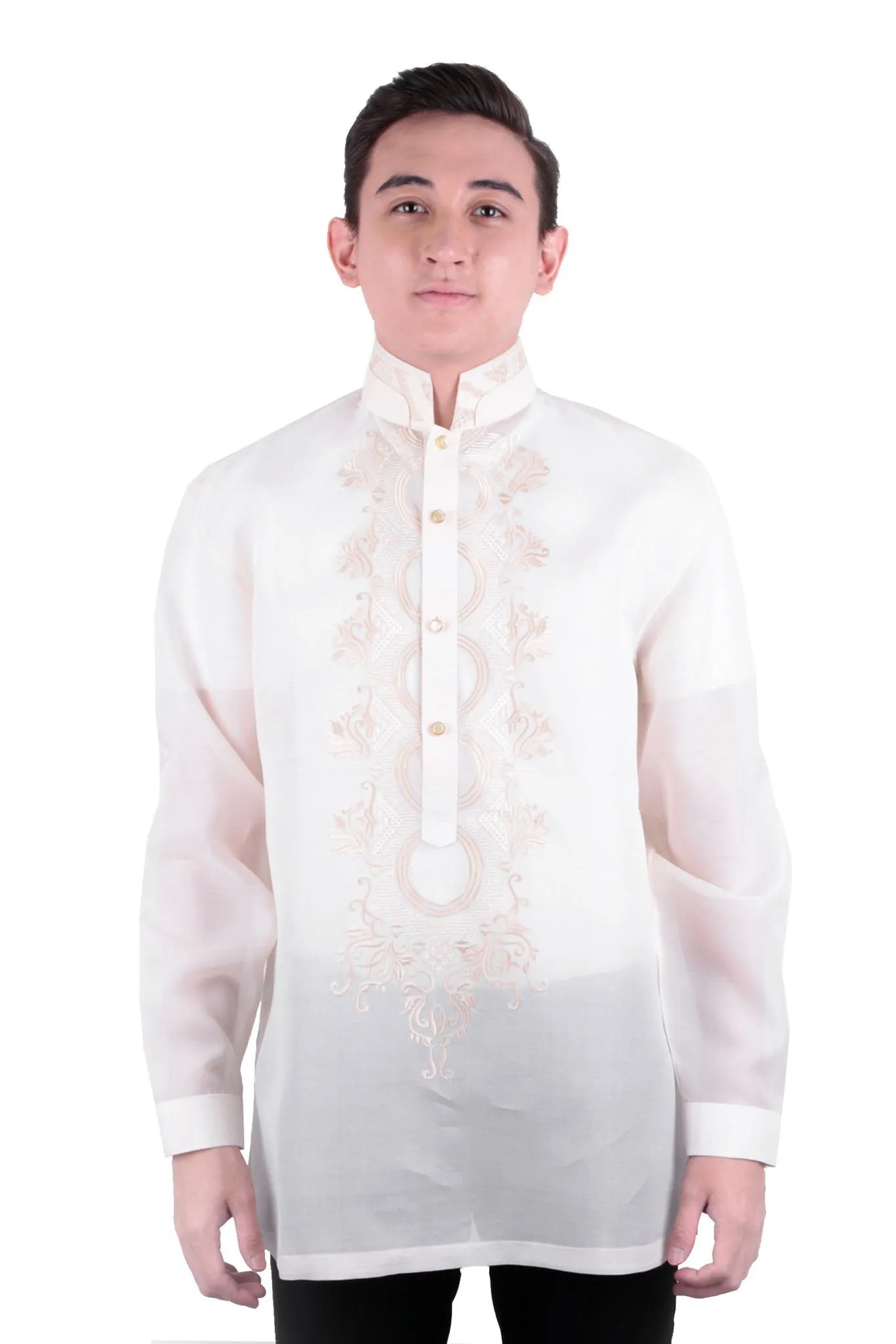 MJ19 - MADE-TO-ORDER - Jusi Barong Tagalog Double-Collar