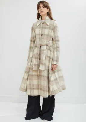 Mohair Alpaca Check Coat