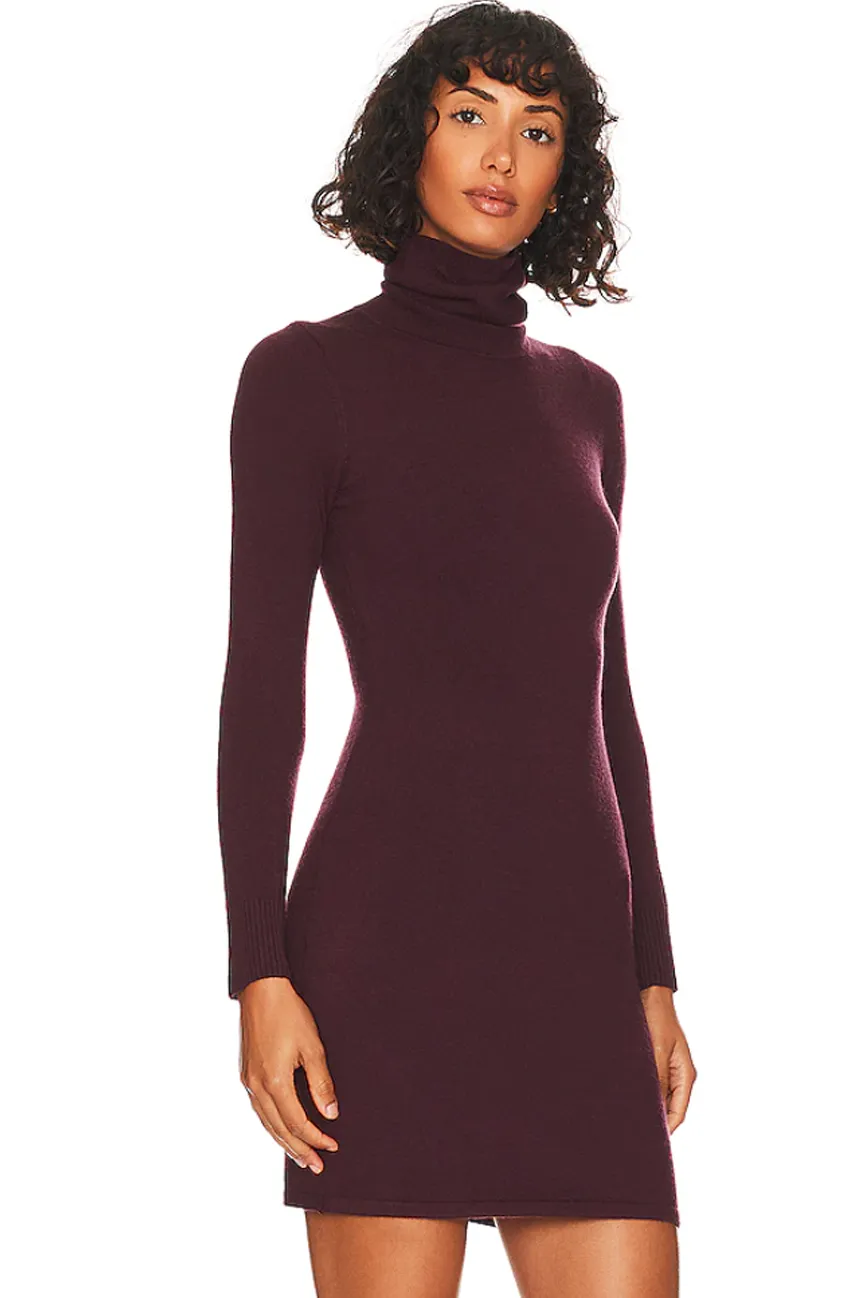 Monogram EcoMerino Long Sleeve Turtleneck Mini Dress