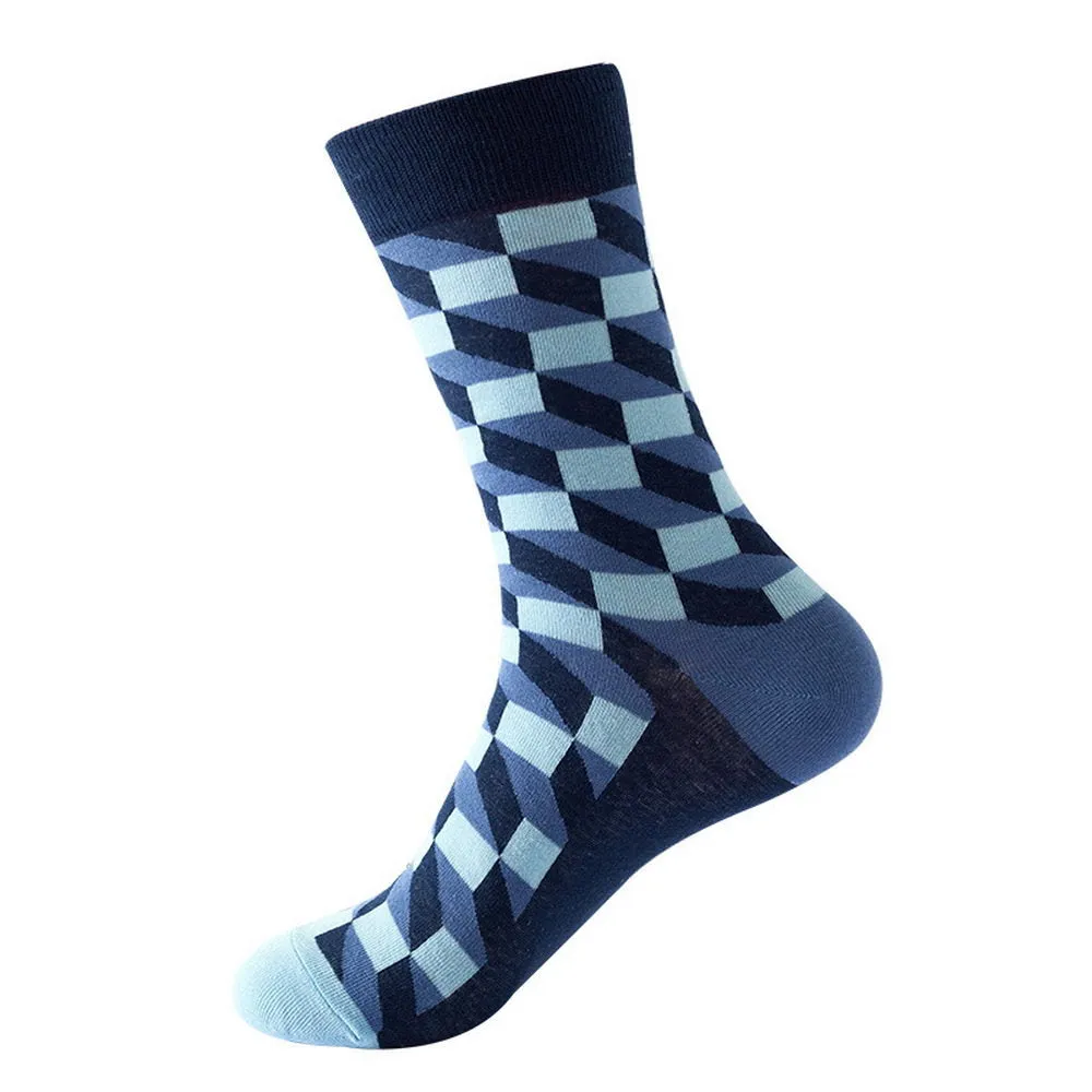 Mox JT Geometric Elements Cotton Cute Socks for Autumn and Winter