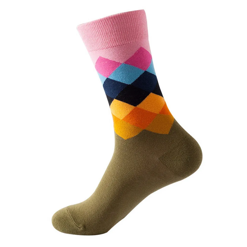 Mox JT Geometric Elements Cotton Cute Socks for Autumn and Winter