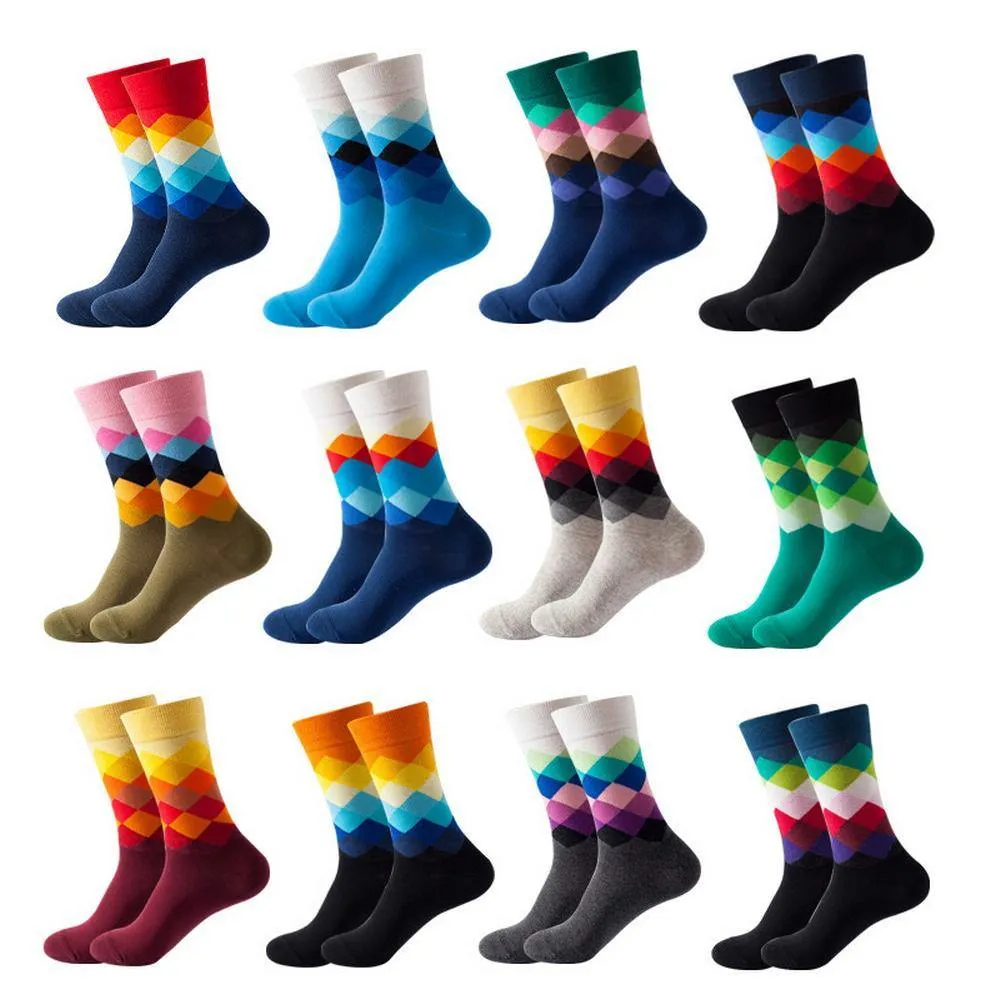 Mox JT Geometric Elements Cotton Cute Socks for Autumn and Winter