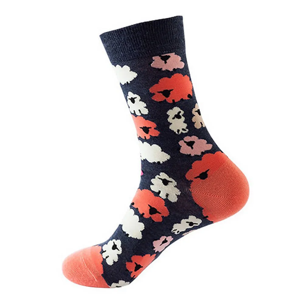 Mox JT Geometric Elements Cotton Cute Socks for Autumn and Winter