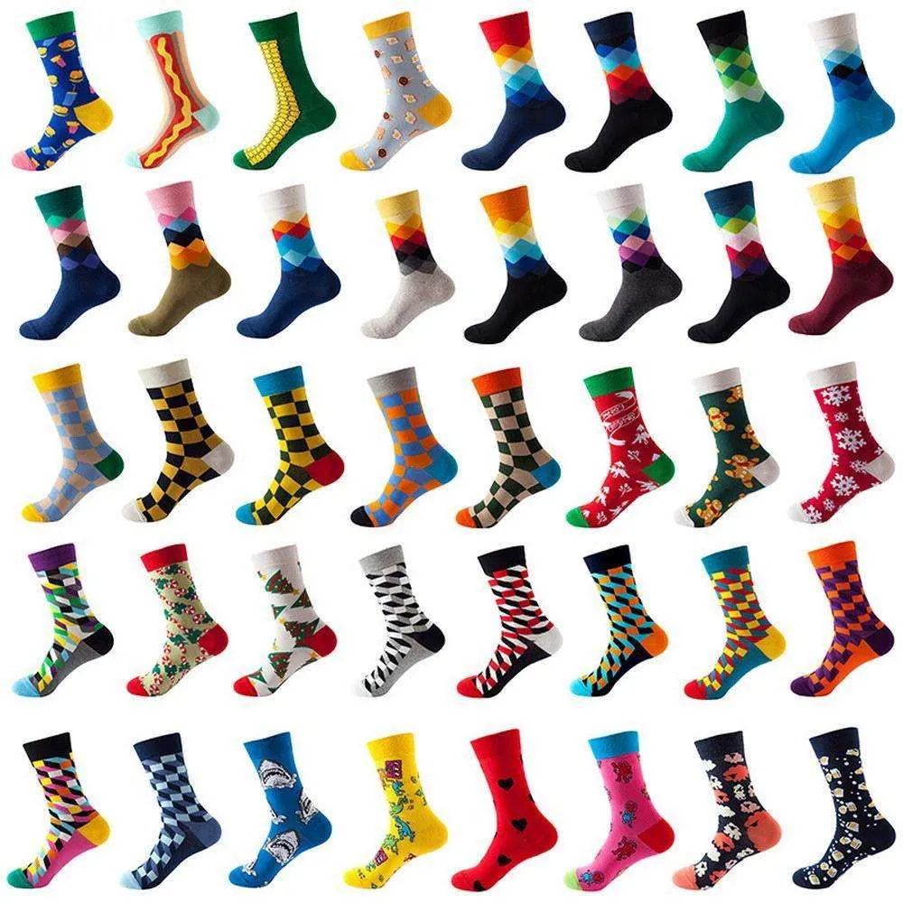 Mox JT Geometric Elements Cotton Cute Socks for Autumn and Winter