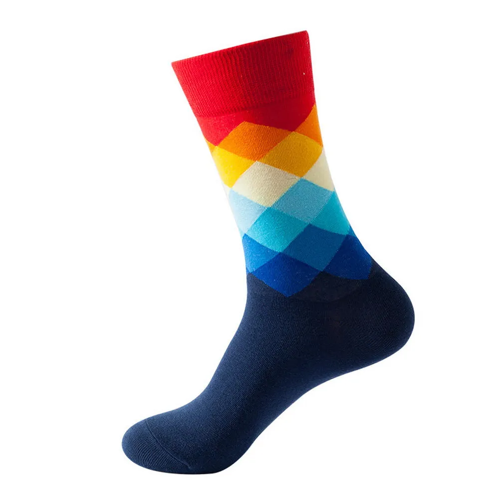 Mox JT Geometric Elements Cotton Cute Socks for Autumn and Winter