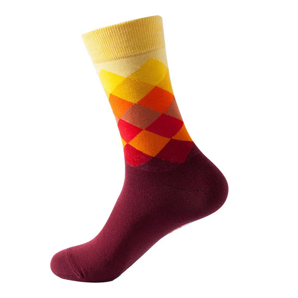 Mox JT Geometric Elements Cotton Cute Socks for Autumn and Winter