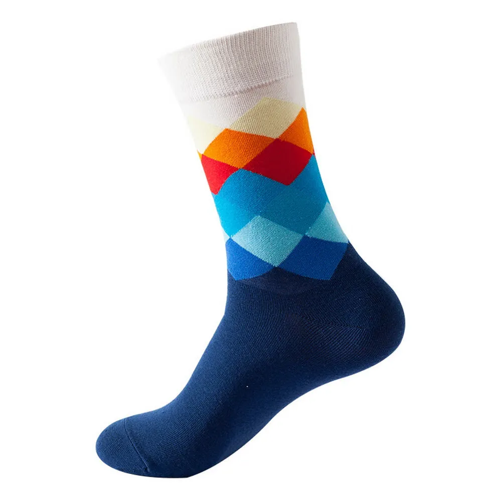 Mox JT Geometric Elements Cotton Cute Socks for Autumn and Winter