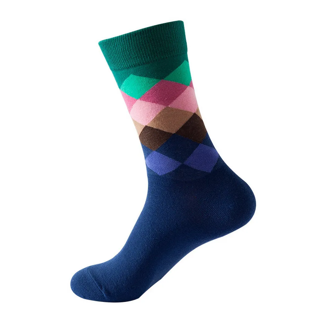 Mox JT Geometric Elements Cotton Cute Socks for Autumn and Winter