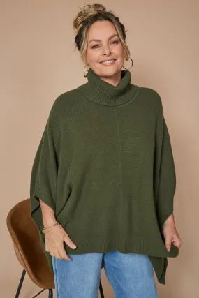 Nawi Poncho - Olive