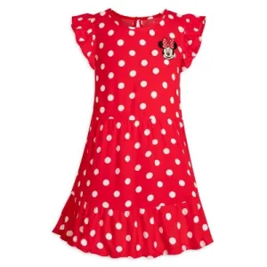 New - Girls' Minnie Mouse Polka Dot Dress - 7-8 - Disney Store