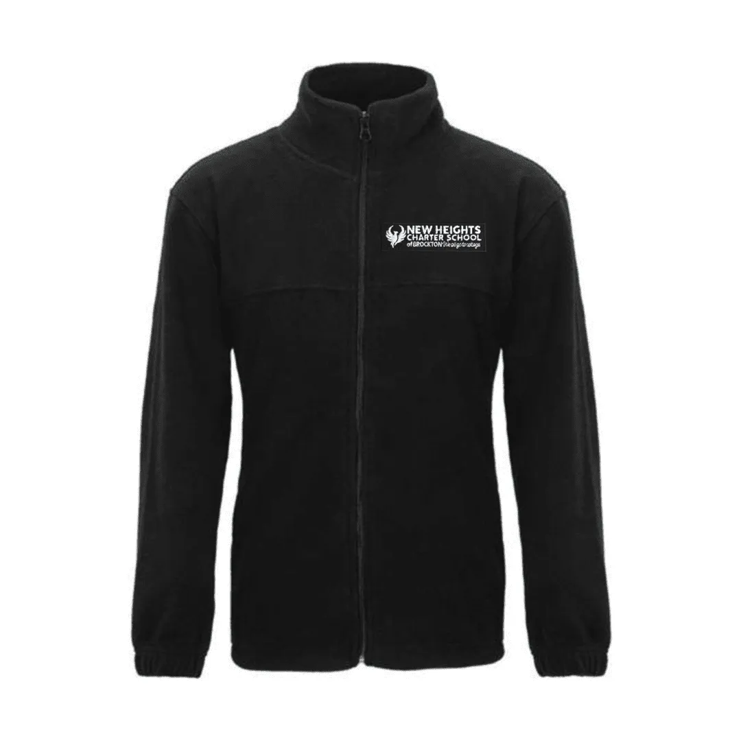 New Heights Charter Black Fleece Jacket - Embroidered- Adult