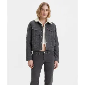 New - Levi's Women's Button Up Winter Sherpa Trucker Jacket Slim Fit