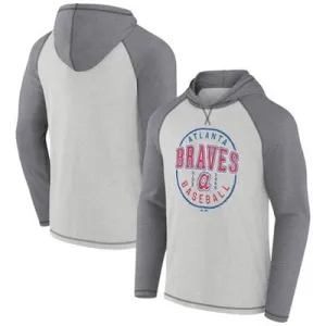 New - MLB Atlanta Braves Men's Lightweight Bi-Blend Hooded Sweatshirt - XXL