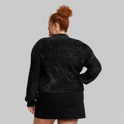 New - Wild Fable Women's Plus Pullover Heavyweight Fuzzy Boxy Silhouette