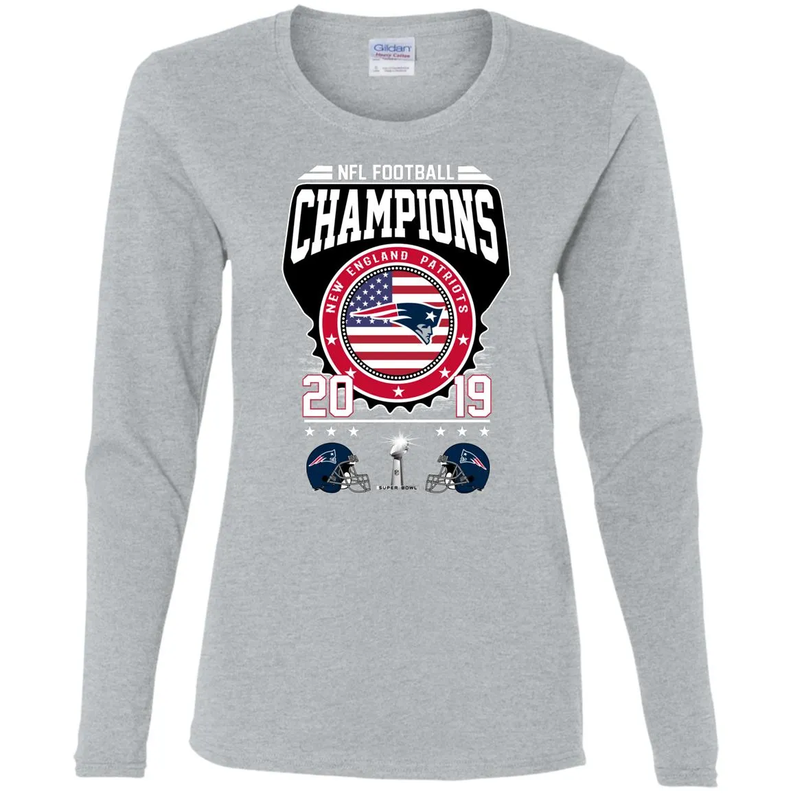 Nfl – Football Champions New England Patriots Super Bowl 2019 Women Long Sleeve Shirt