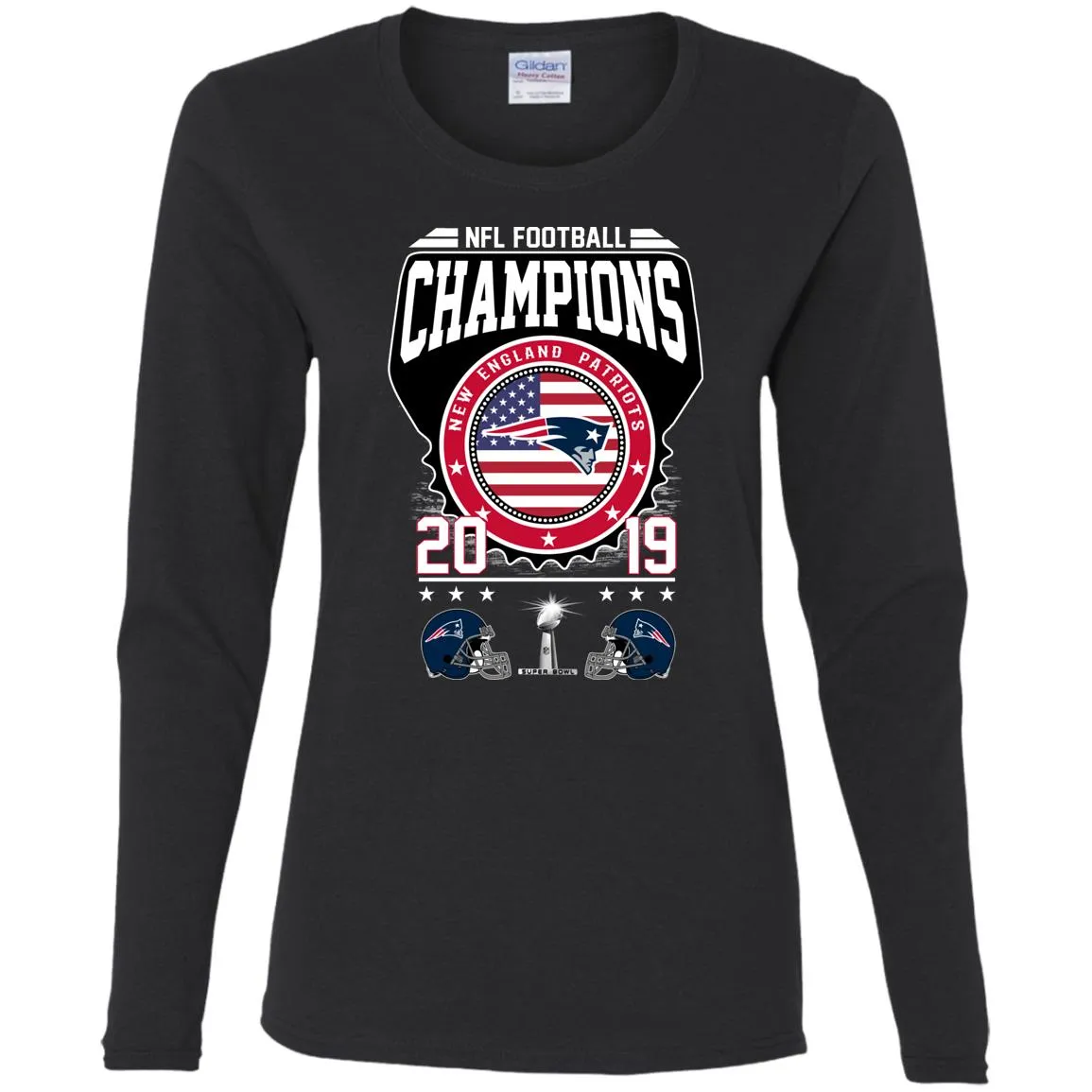 Nfl – Football Champions New England Patriots Super Bowl 2019 Women Long Sleeve Shirt