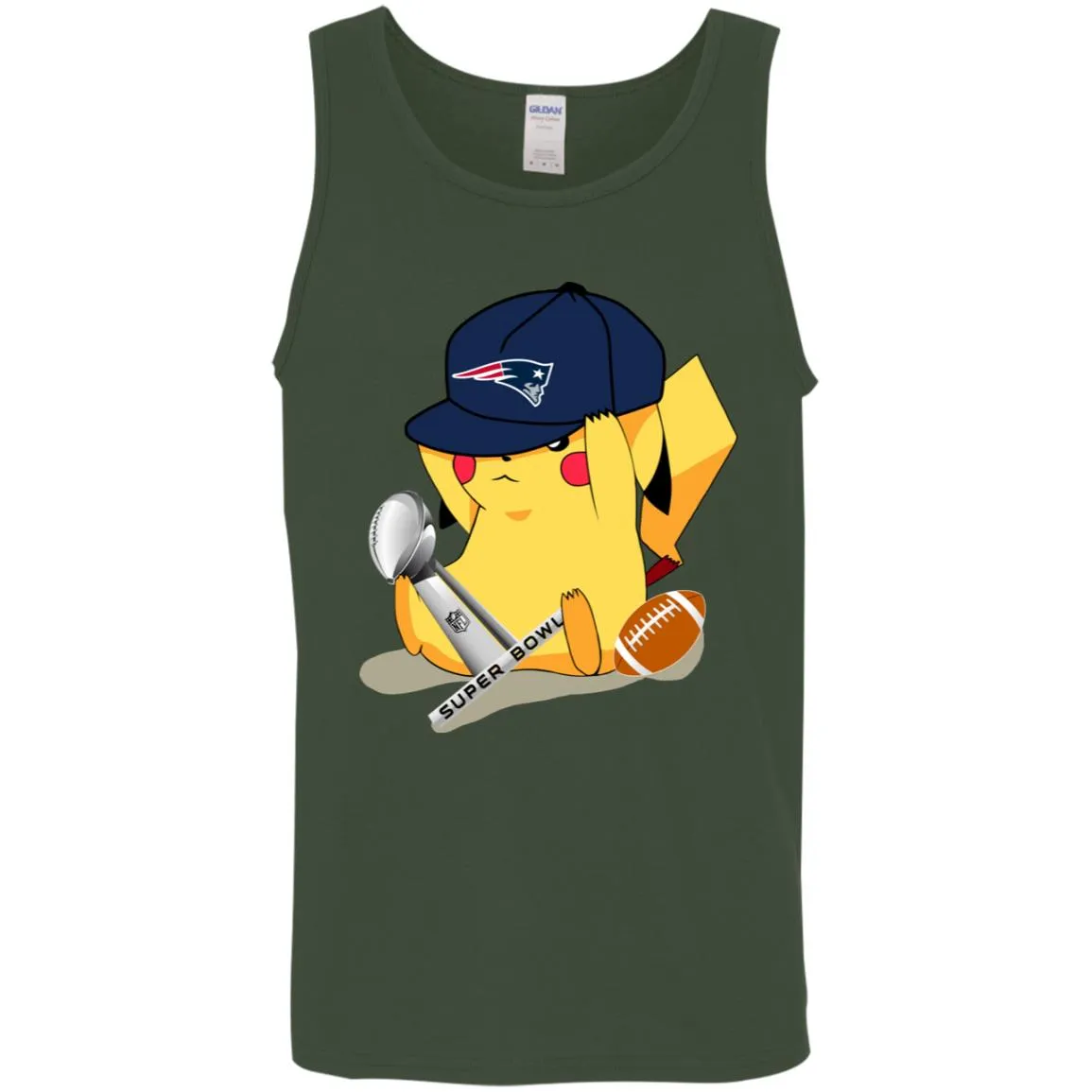 Nfl - New England Patriots Pikachu Super Bowl 2019 Football Men Cotton Tank