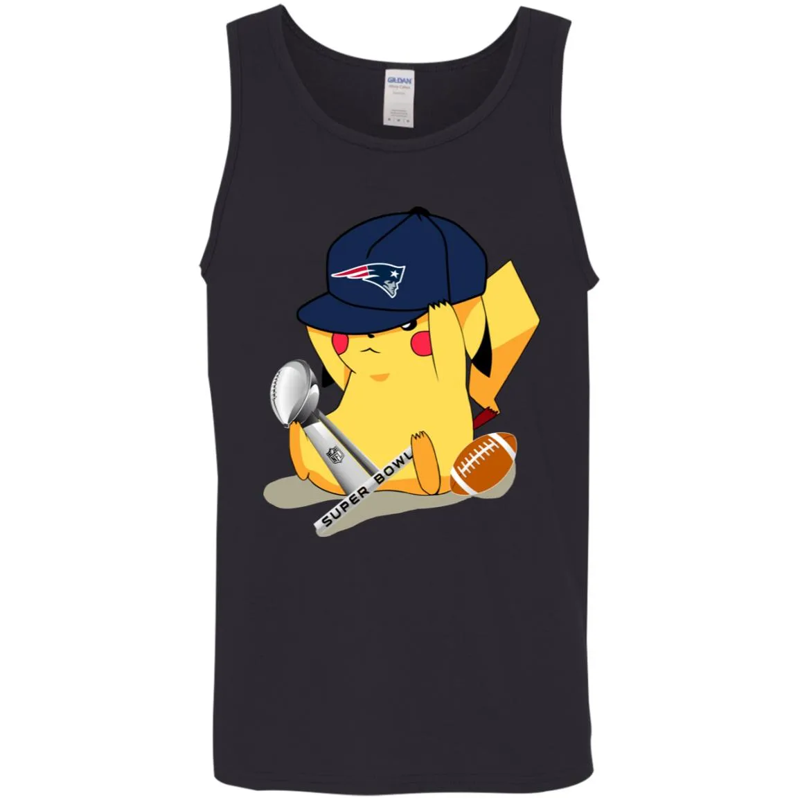 Nfl - New England Patriots Pikachu Super Bowl 2019 Football Men Cotton Tank