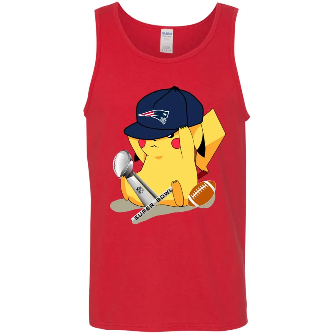 Nfl - New England Patriots Pikachu Super Bowl 2019 Football Men Cotton Tank