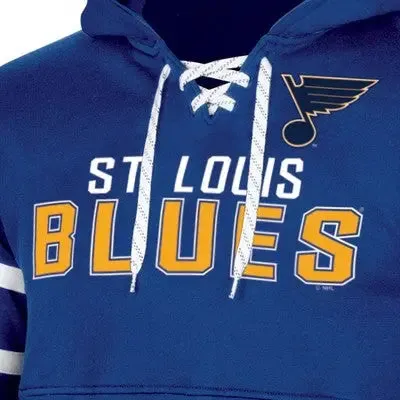 NHL St. Louis Blues Men's Long Sleeve Hooded Sweatshirt with Lace - S