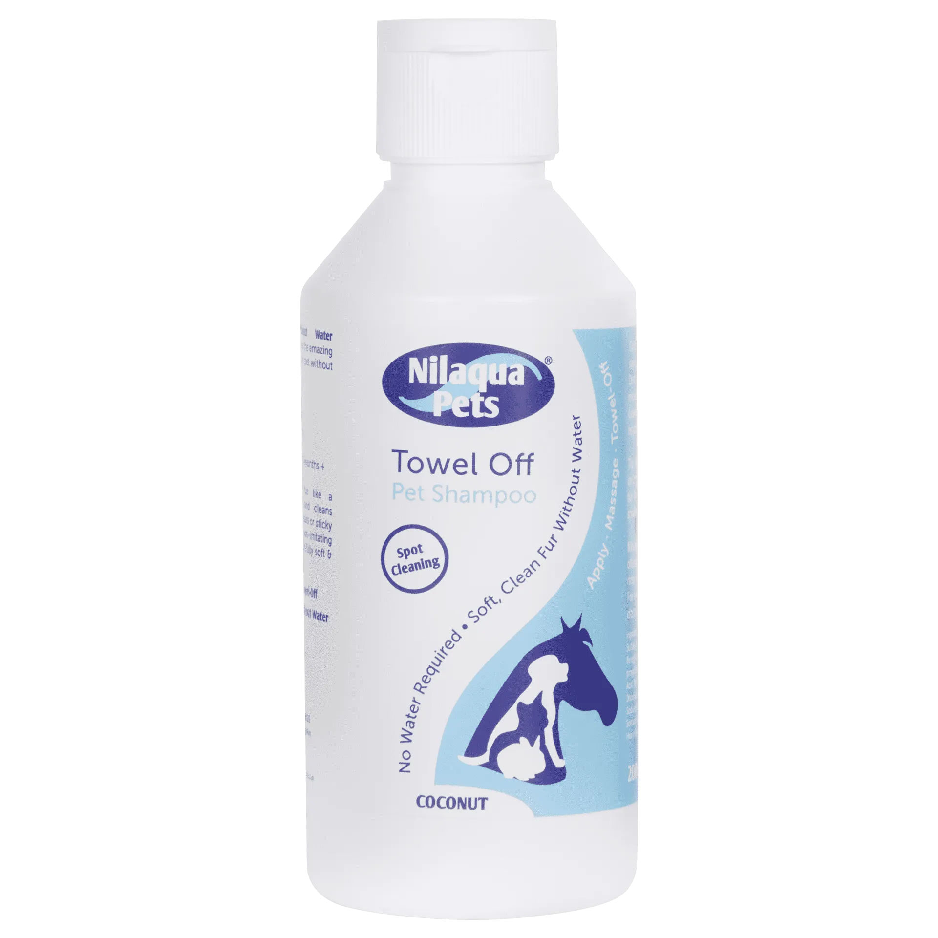 Nilaqua Pets Spot Cleaning Towel Off Pet Shampoo Coconut 200ml