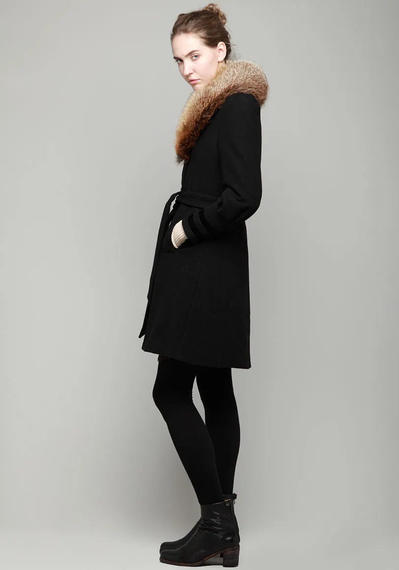 Nina Coat w/ Fur Collar