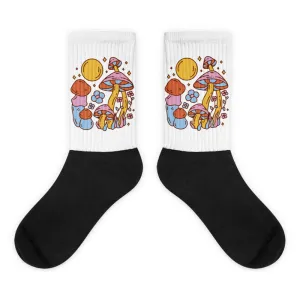 Nowhere2be Moon and Mushroom Socks