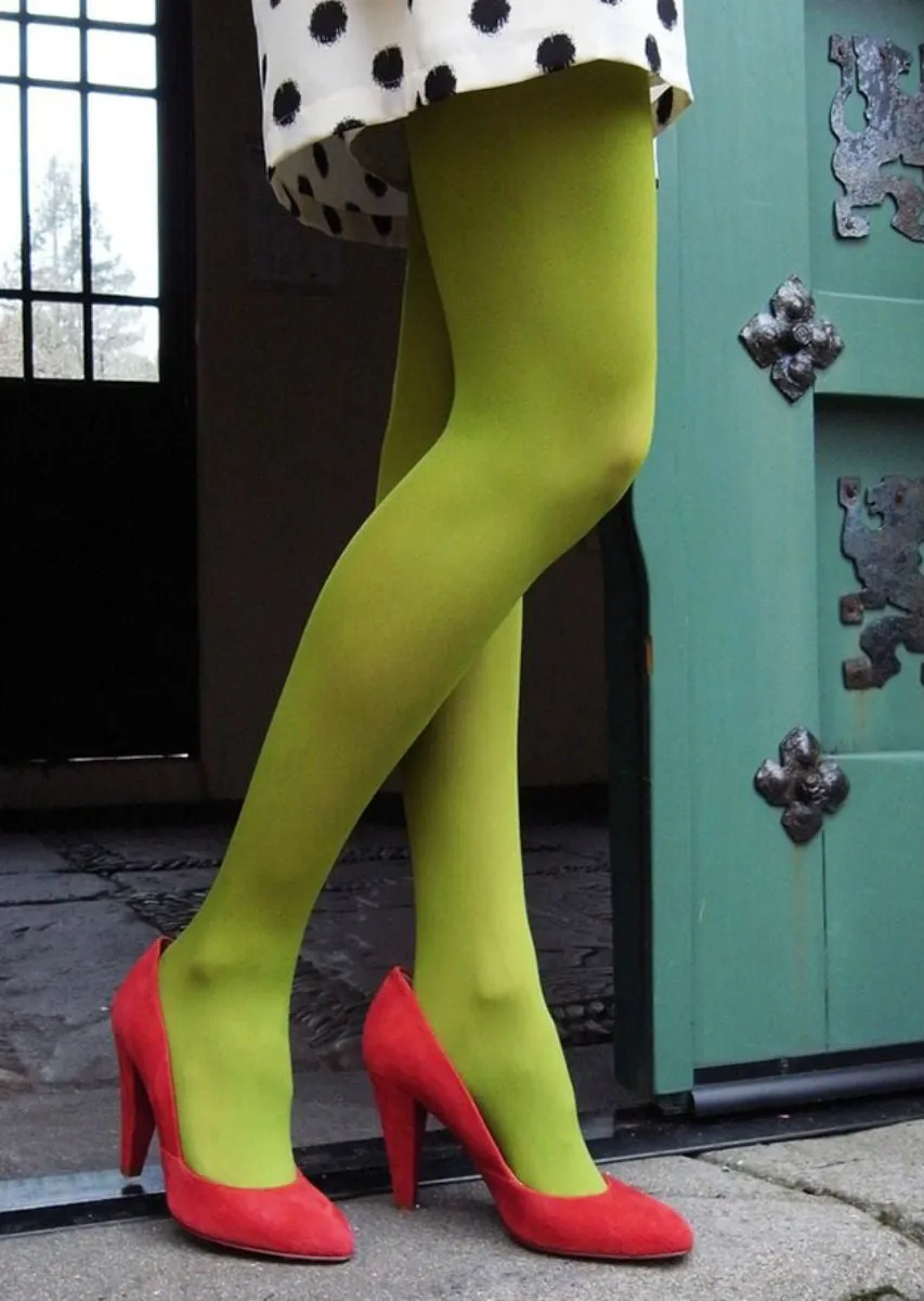 Opaque Tights by Tabbisocks - Pear Green