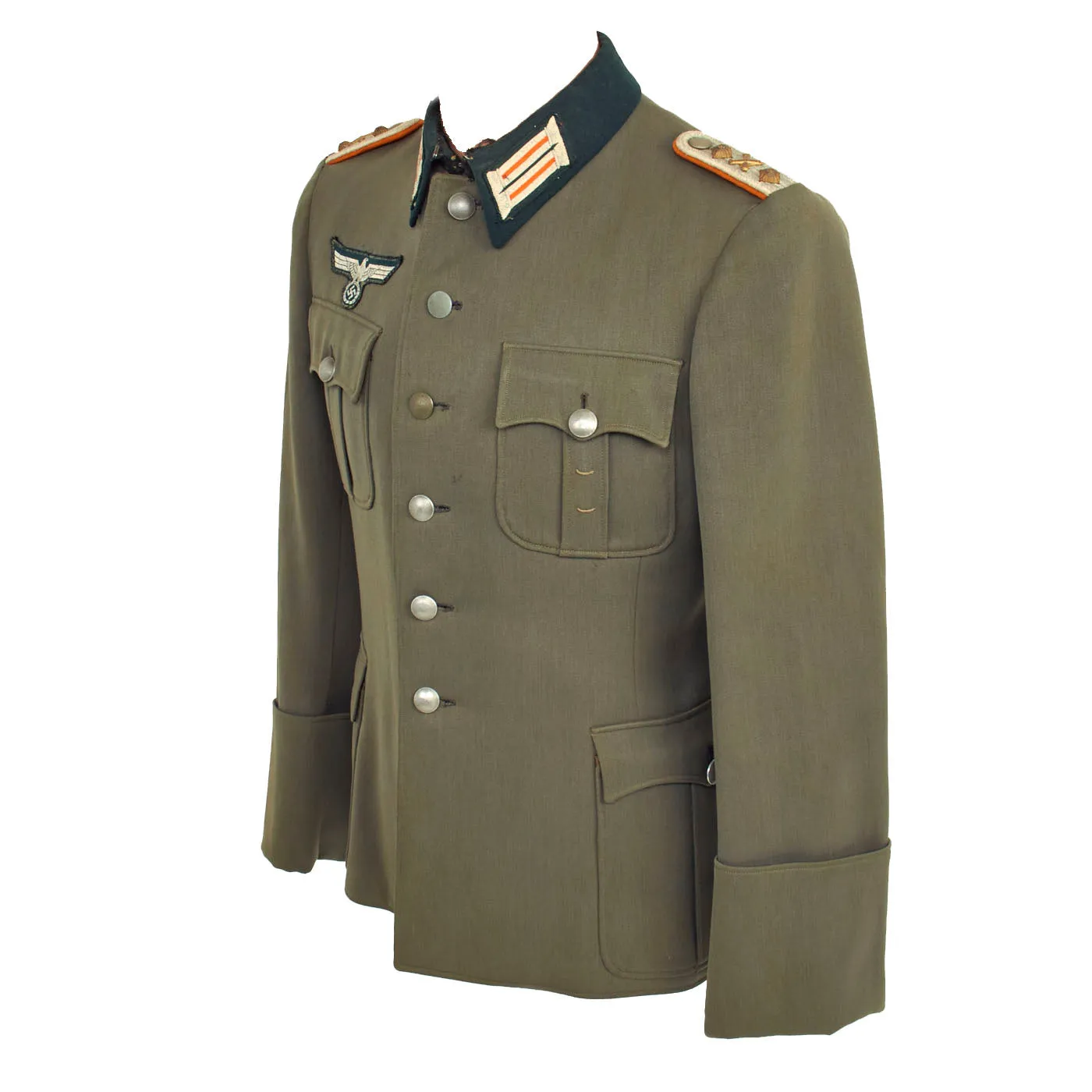 Original German WWII Heer Military Police Ordnance Officer Hauptmann der Feldgendarmerie M36 Tunic with Breeches