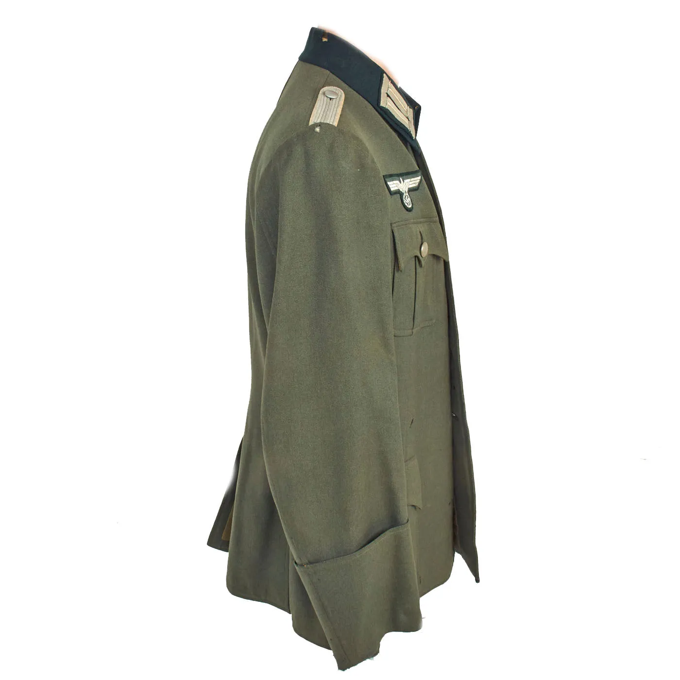 Original German WWII Service Worn Heer Infantry Officer M36 Tunic with Azerbaijani Legion Volunteer Patch - dated 1939