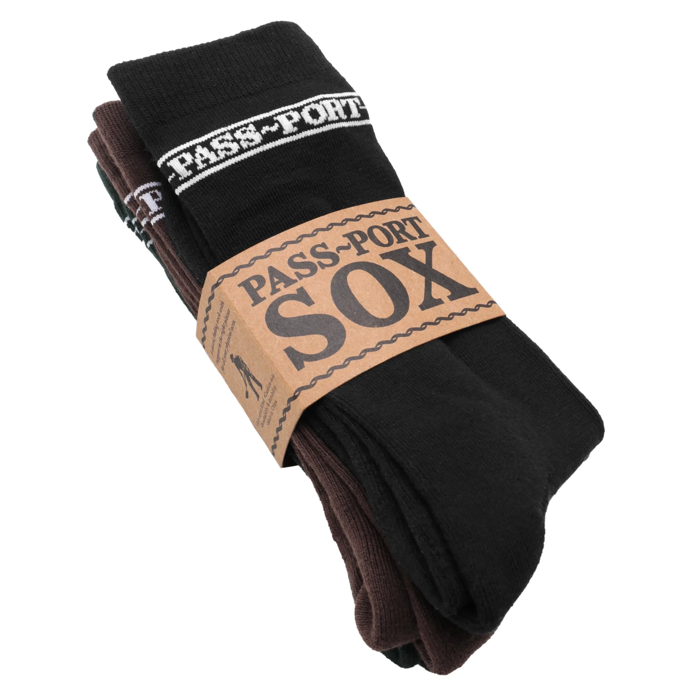 Pass-Port Hi Sox 3 Pack: Black/Choc/Forest