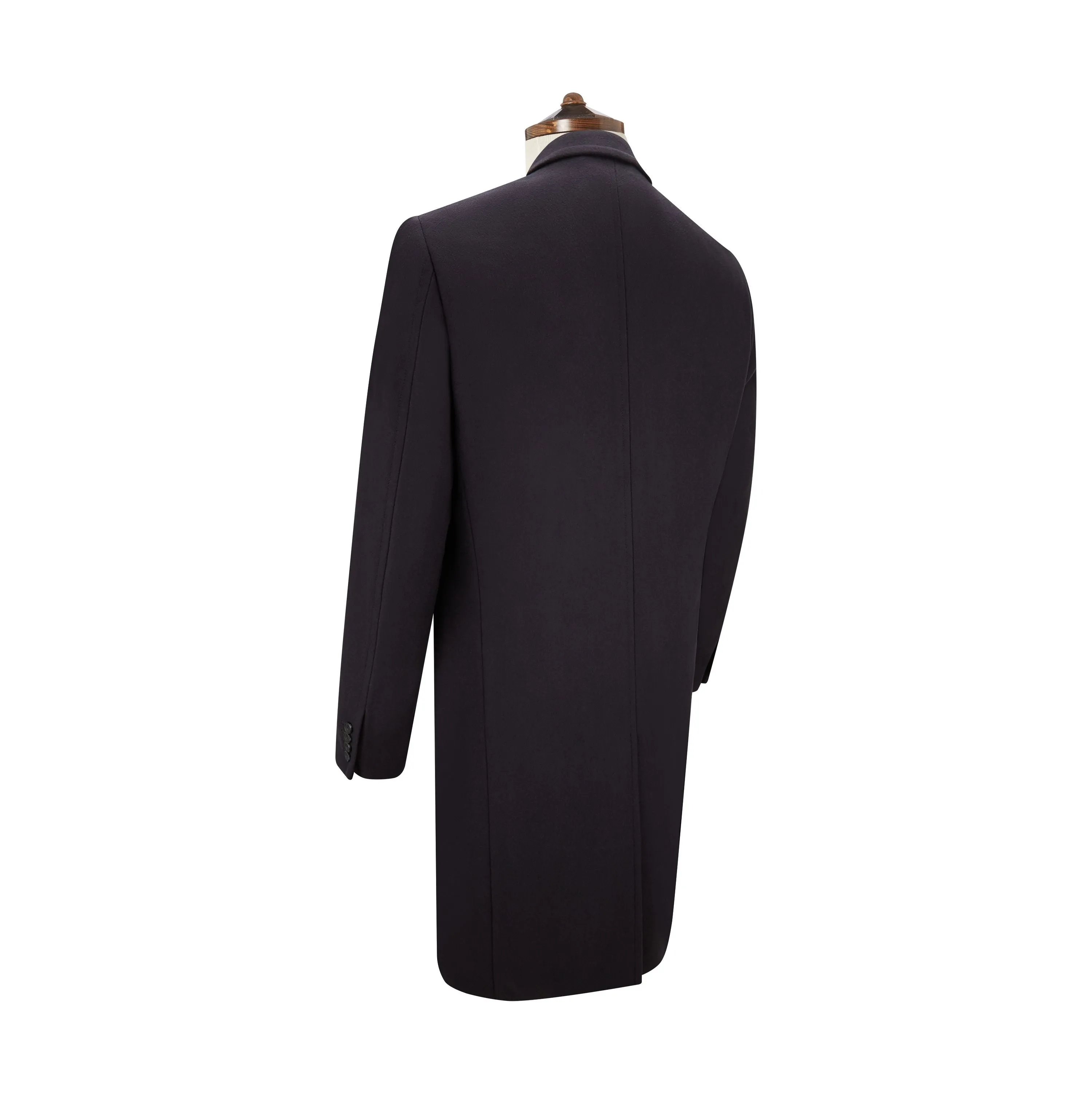 Perceval Navy Wool and Cashmere Coat