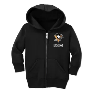 Personalized Pittsburgh Penguins Toddler Full-Zip Hooded Sweatshirt