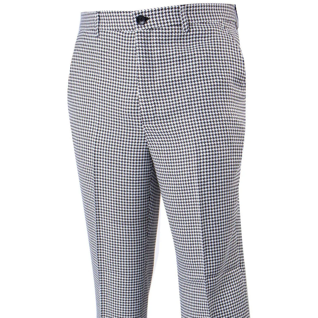 Plaid Houndstooth Black White Pants