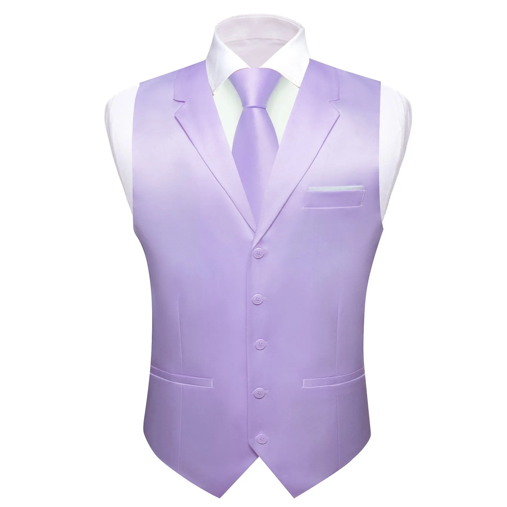 Plum Solid Jacquard Men's Collar Vest