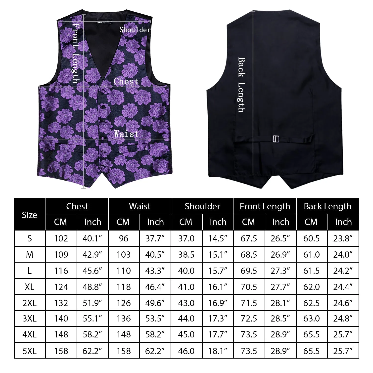 Plum Solid Jacquard Men's Collar Vest