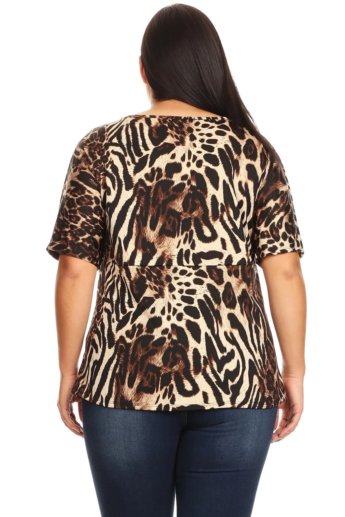 Plus Size Leopard Print Top