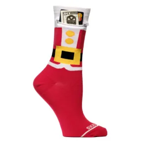 Pocket Socks PS 13012 Santa Suit Pocket Socks-Limited Edition-Womens