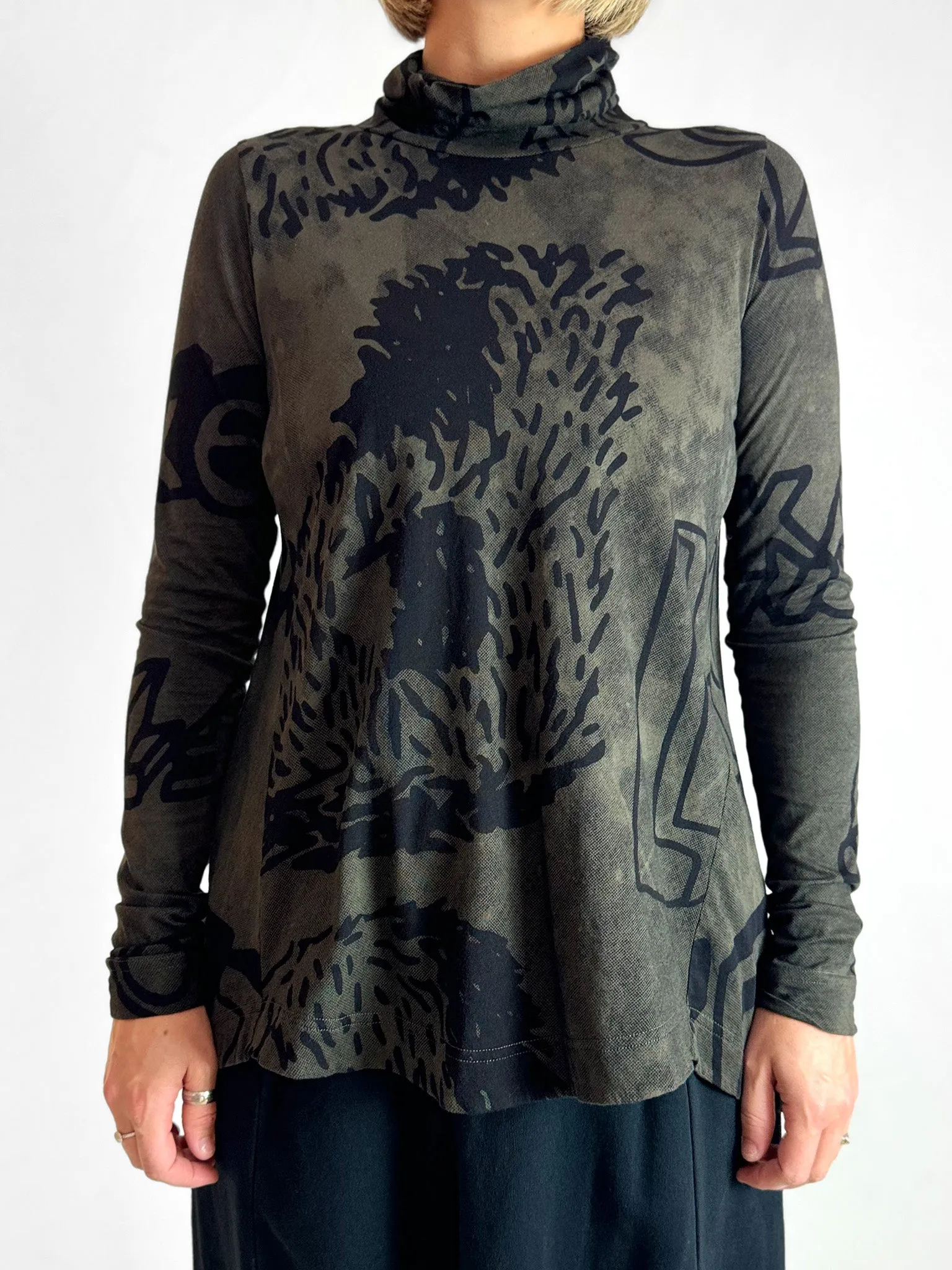 Printed Turtleneck Tee - 3370504