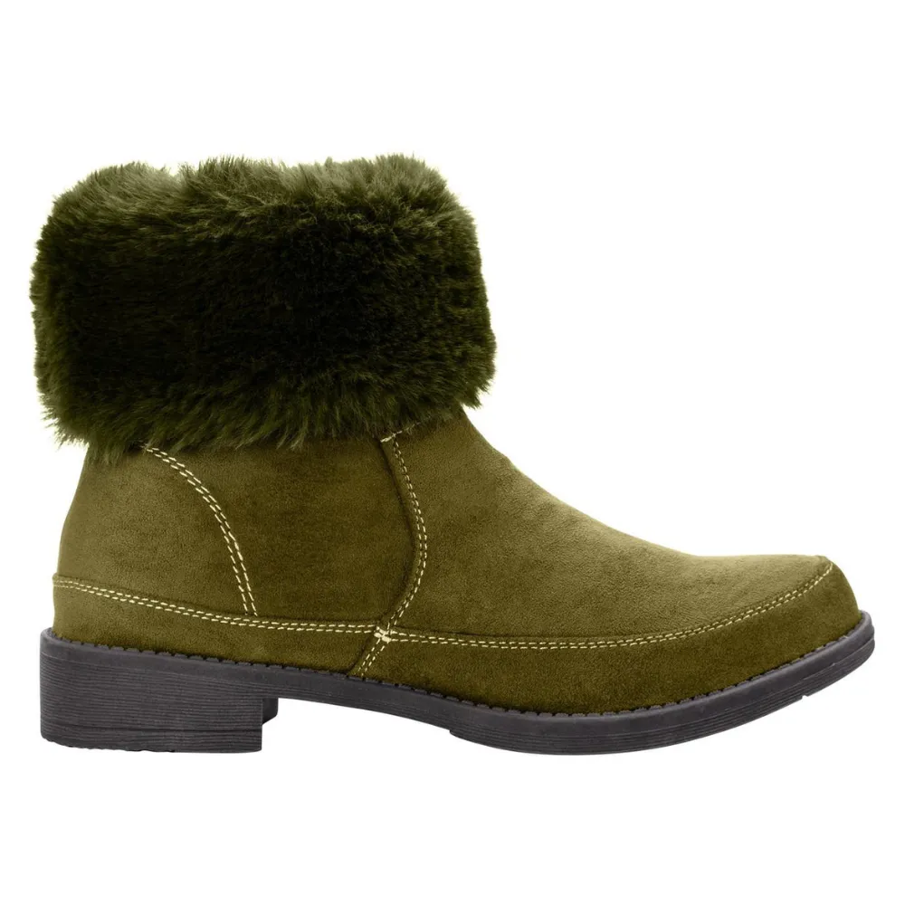 Propet Tabitha Faux Fur Ankle Olive Boot (Women's)