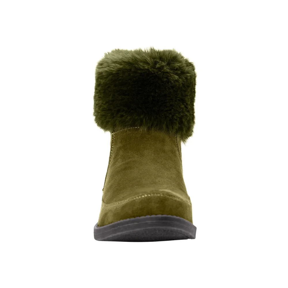 Propet Tabitha Faux Fur Ankle Olive Boot (Women's)