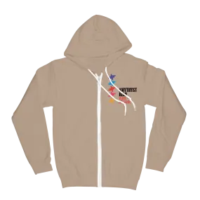 "Wary   Strange" Sand Pixels Hoodie