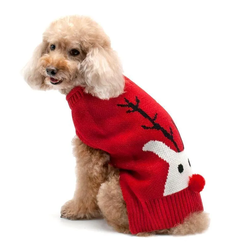 Red Nose Reindeer Dog Sweater