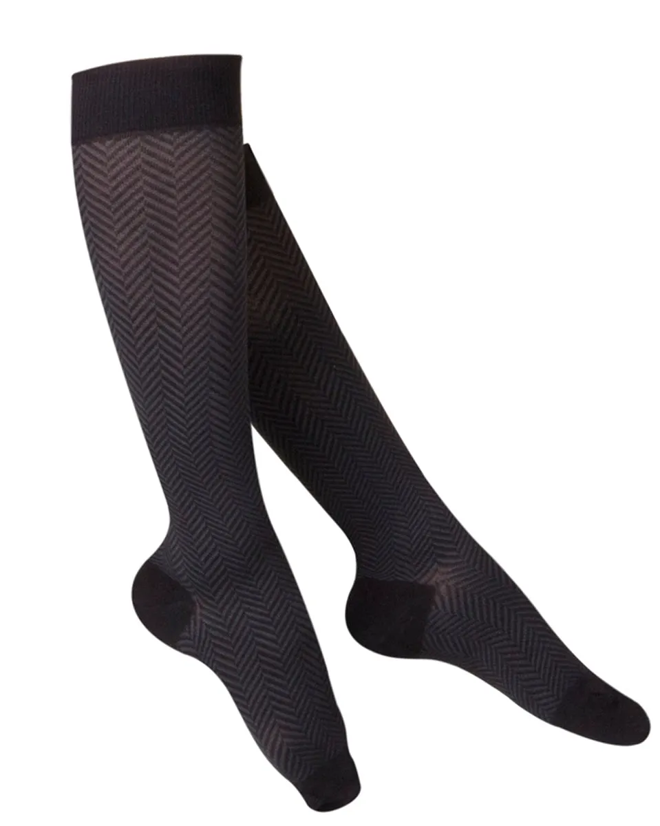 ReliefWear Touch Ladies' Herringbone Pattern Knee Highs 20-30 mmHg