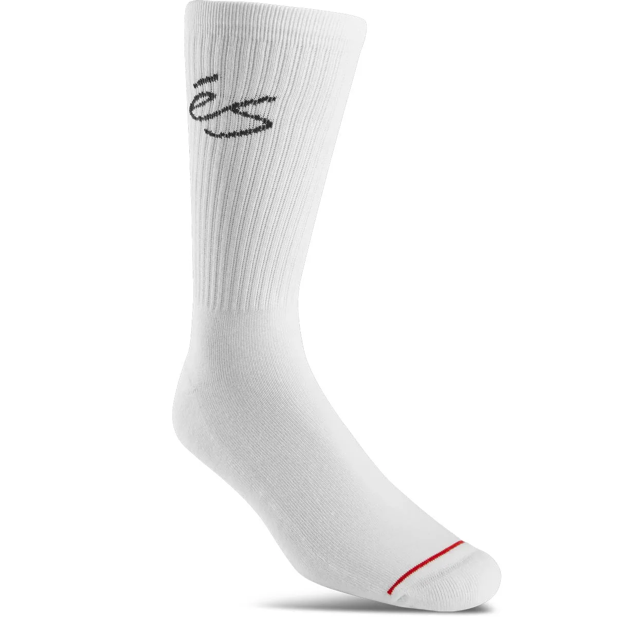 éS Script Crew Socks - White